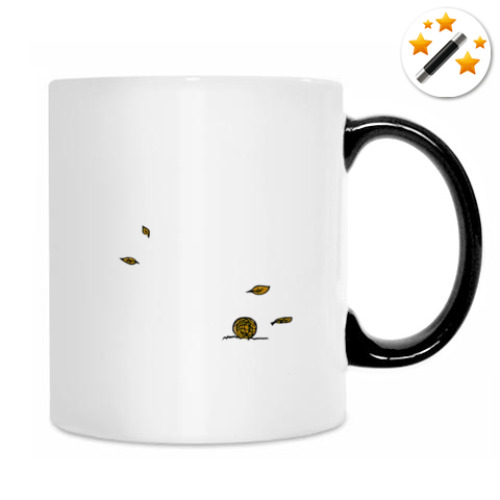 Кружка-хамелеон с принтом Кошка