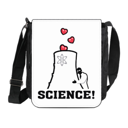 Сумка на плечо (мини-планшет) с принтом atomicLove Science!