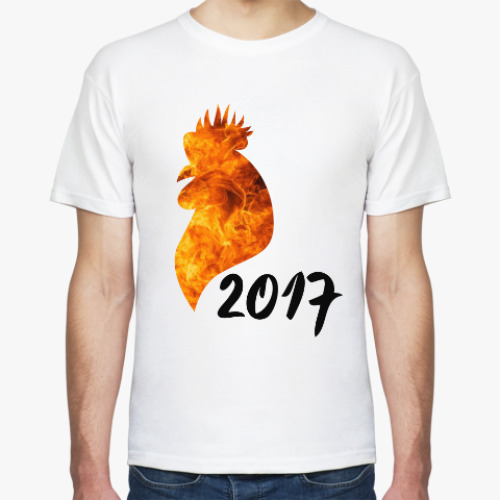 Футболка с принтом Огненный петух 2017