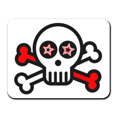 Коврик для мыши с принтом скелет