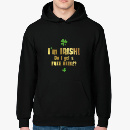 Толстовка худи с принтом I'm Irish