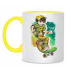 Двухцветная кружка Скейтборд