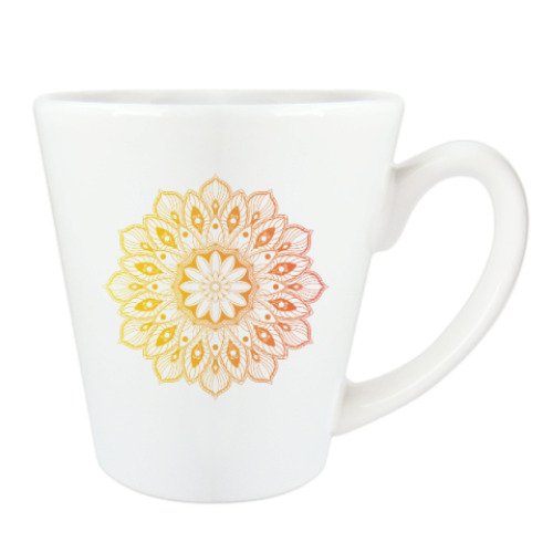 Чашка Латте с принтом Узор, паттерн