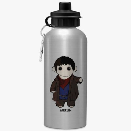 Бутылка с карабином (500 мл) с принтом Merlin