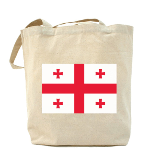 Сумка шоппер с принтом  'Грузинский флаг'