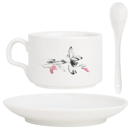 Кофейный набор с принтом Цветок Лотоса