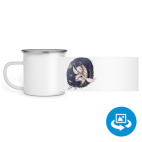 Кружка металлическая белая (круговая запечатка)