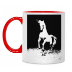 Двухцветная кружка Лошадь