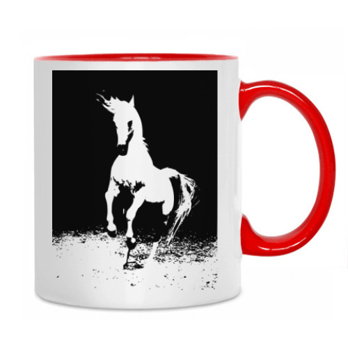 Кружка с принтом Лошадь