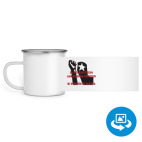 Кружка металлическая белая (круговая запечатка)