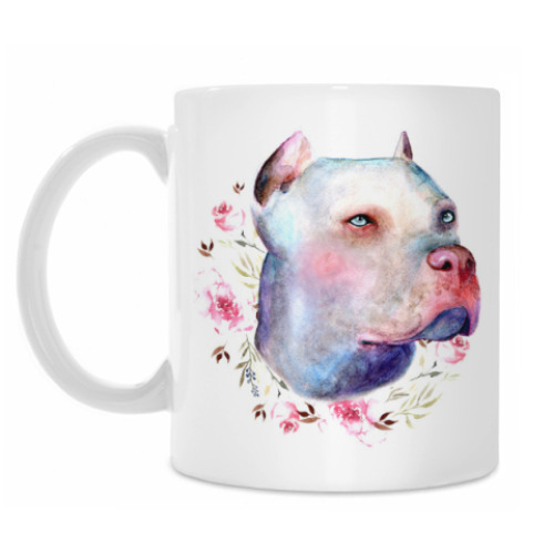 Кружка с принтом Питбуль