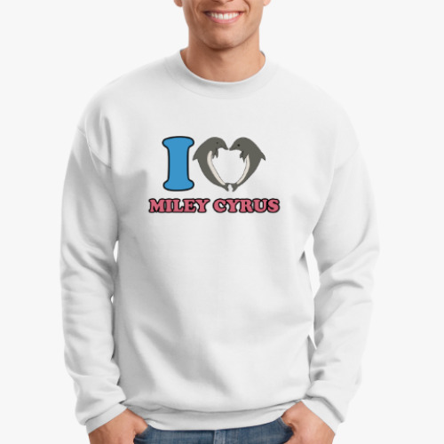 Свитшот с принтом I Love Miley Cyrus