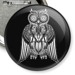 Сложный абстрактный рисунок с совой