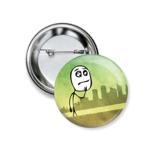 Значок 37мм с принтом Face