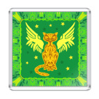 Магнит 6.5 x 6.5 см Кот с крыльями