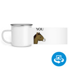 Кружка металлическая белая (круговая запечатка)