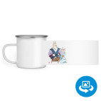 Кружка металлическая белая (круговая запечатка)