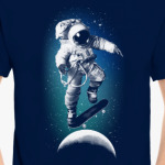 Astronaut on skateboard