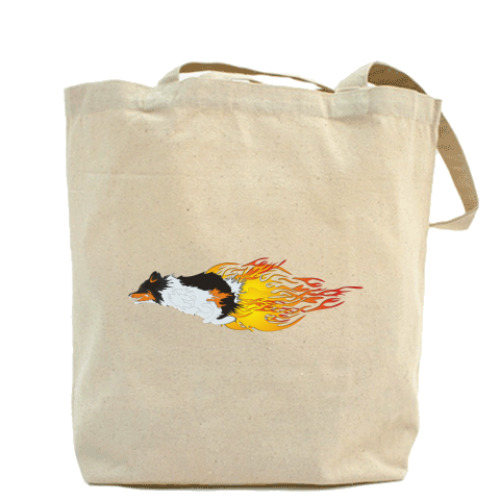 Сумка шоппер с принтом ПЛАМЯ