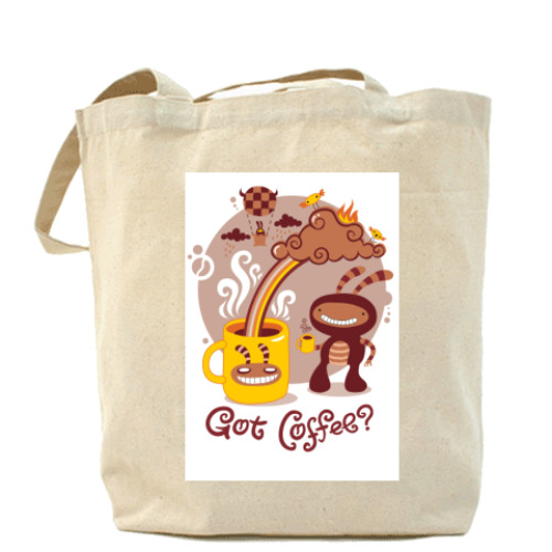 Сумка шоппер с принтом Got Coffee?
