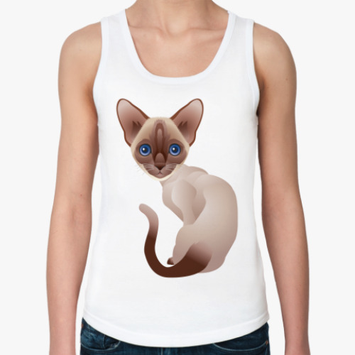 Женская майка с принтом Кот