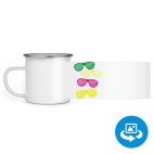 Кружка металлическая белая (круговая запечатка)