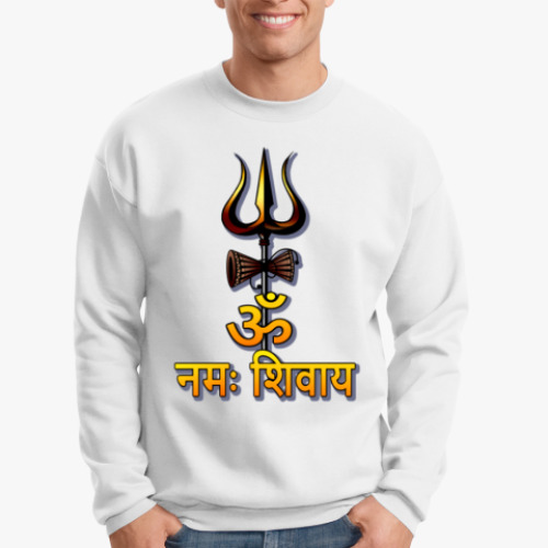 Свитшот с принтом Мантра Ом намах Шивайя, санскр