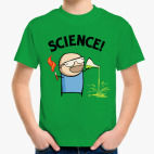 Детская классическая футболка Science! Ботан