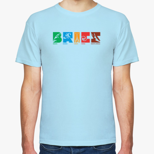 Футболка с принтом БРИКС (BRICS)
