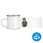 Кружка металлическая белая (круговая запечатка)