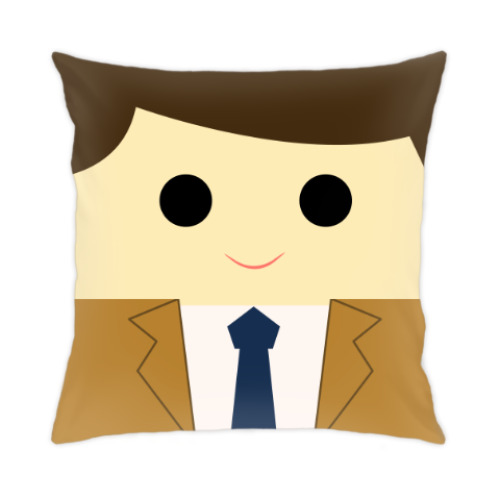 Подушка с принтом Сверхъестественное - Кас