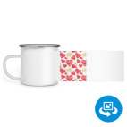 Кружка металлическая белая (круговая запечатка)