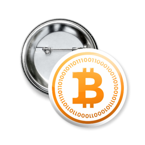 Значок 50мм с принтом Bitcoin