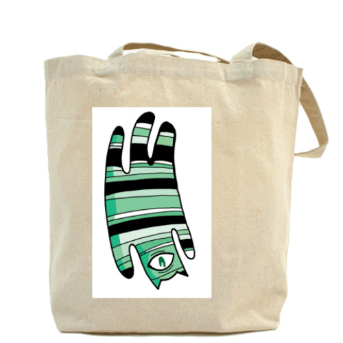 Сумка шоппер с принтом  Уса - ловец нэкосов