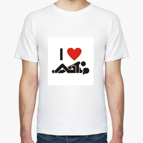Футболка с принтом I Love Sex