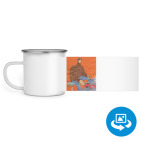 Кружка металлическая белая (круговая запечатка)