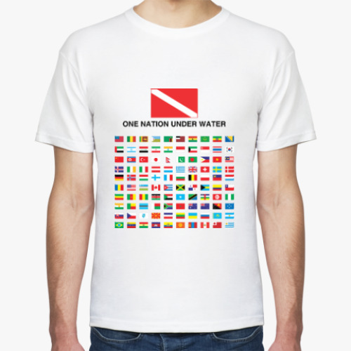 Футболка с принтом  One Nation Under Water