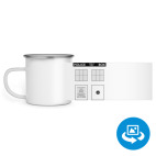 Кружка металлическая белая (круговая запечатка)