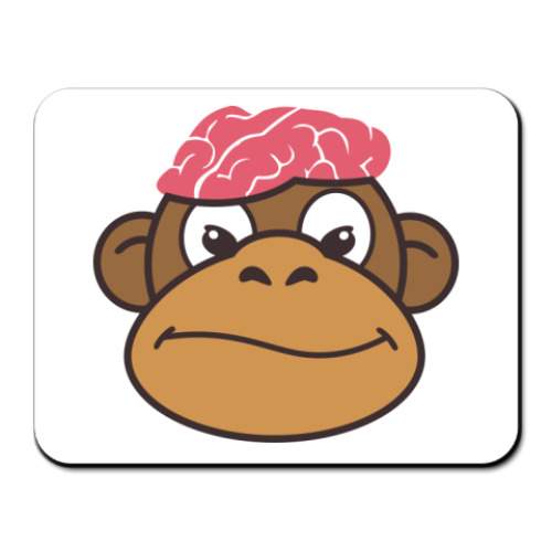 Коврик для мыши с принтом Обезьяньи мозги