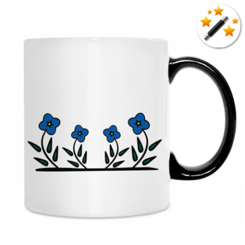 Кружка-хамелеон с принтом Кот и сердце