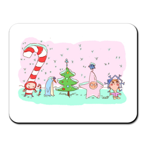 Коврик для мыши с принтом Новый год