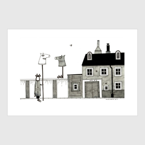 Постер с принтом Street scene