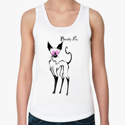 Женская майка с принтом кот