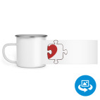 Кружка металлическая белая (круговая запечатка)