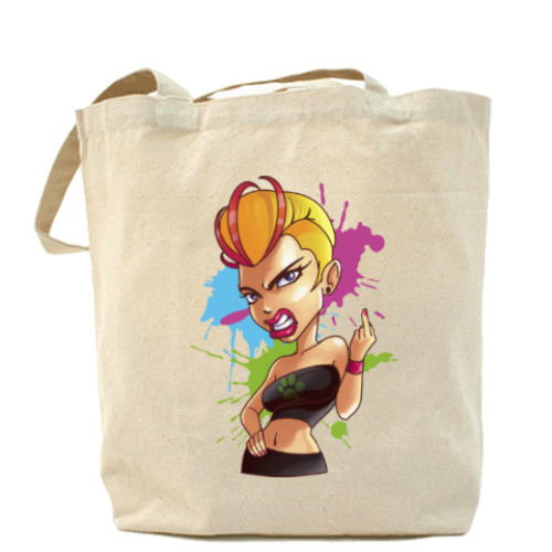 Сумка шоппер с принтом F*CK! серия Дрянные Девчонки