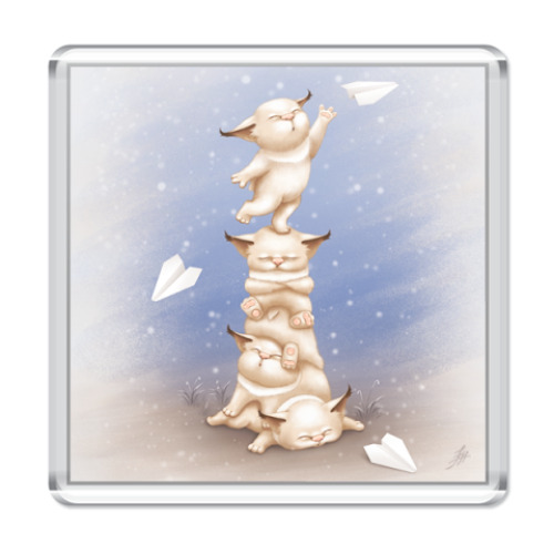 Магнит с принтом Летчики - испытатели