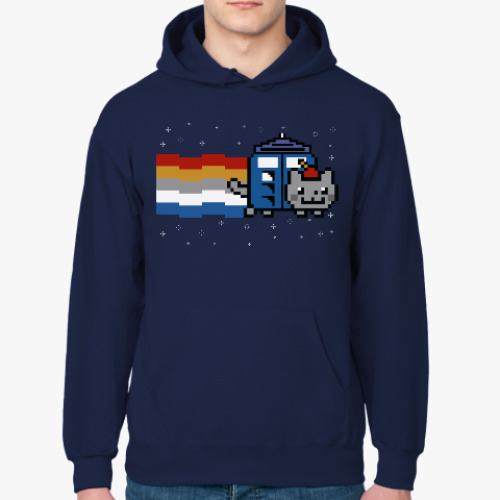 Толстовка худи с принтом Доктор Нян (Nyan Cat)