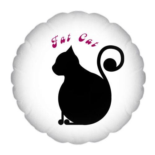 Подушка с принтом Толстый кот