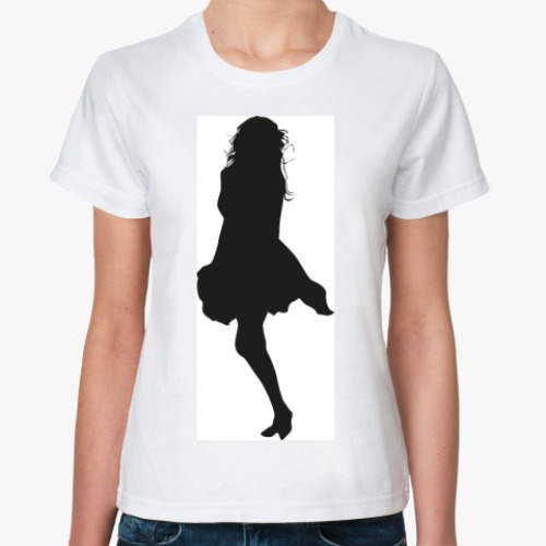 Классическая футболка с принтом  PrettyGirls