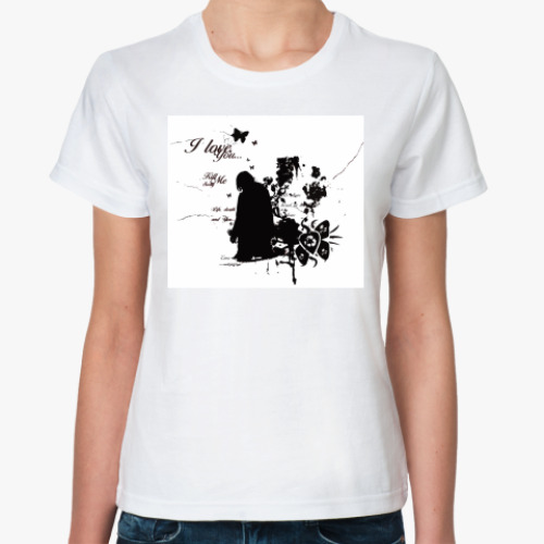 Классическая футболка с принтом Рисунок